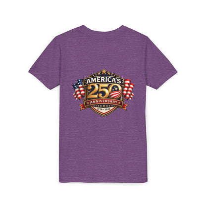 America's 250th Anniversary Youth Tee - Patriotic 1776–2026 Celebration Shirt