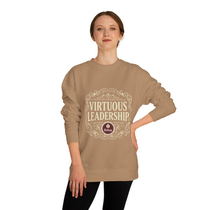 Virtuous Leadership Sweatshirt — Vintage Crest Crewneck for Church Leaders