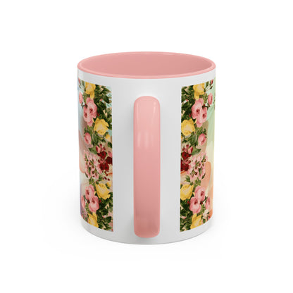 Mother’s Love Accent Coffee Mug – Floral Inspirational Gift (11/15 oz)