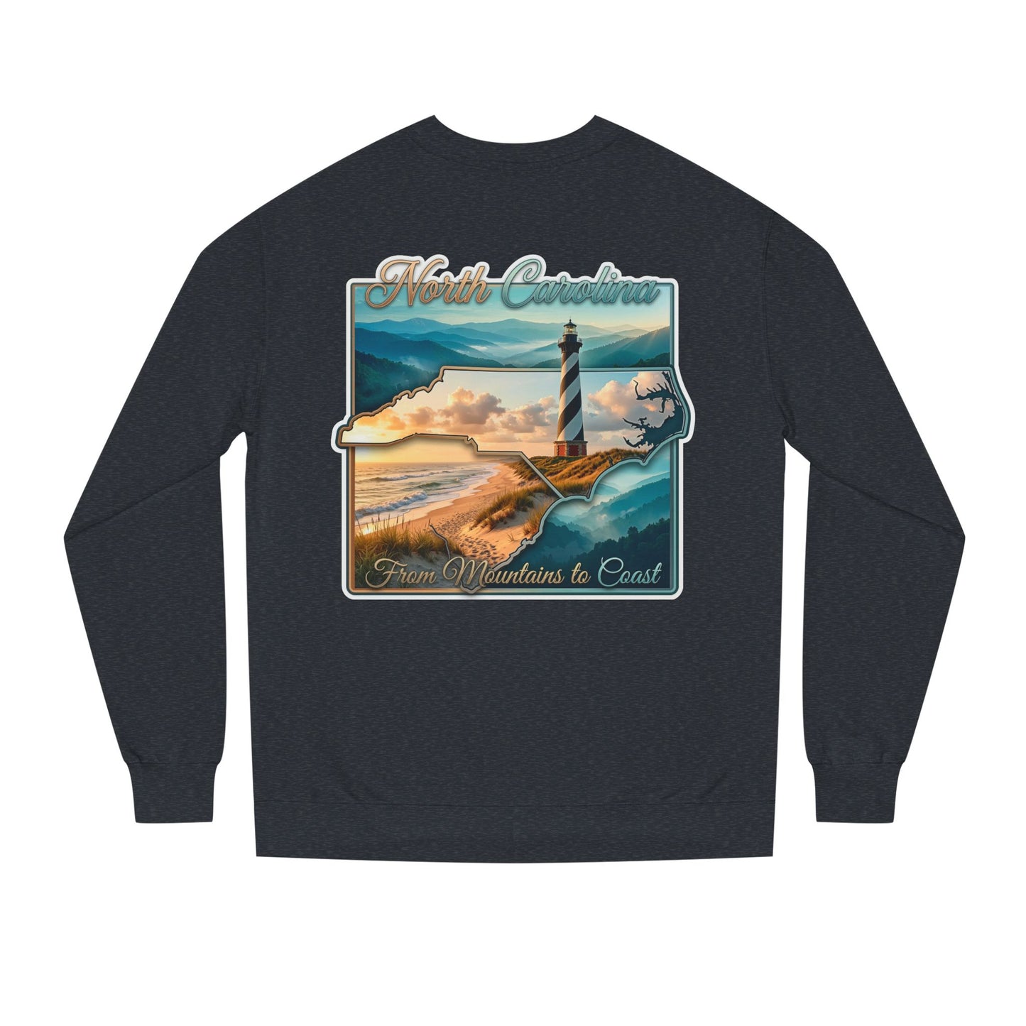 North Carolina Lighthouse Sweatshirt — From Mountains to Coast Scenic Crewneck
