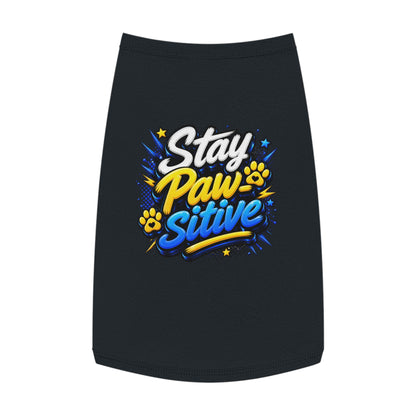 Stay Paw-sitive Pet Tank Top — Positive Paw Print Dog Shirt
