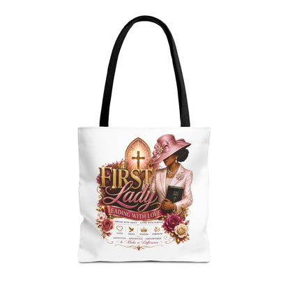 First Lady Tote Bag — Faithful Church Lady Floral Churchgoing Purse