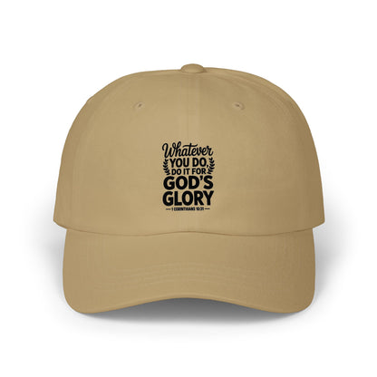 Classic Dad Cap - "Do It For God’s Glory" Inspirational Christian Baseball Hat