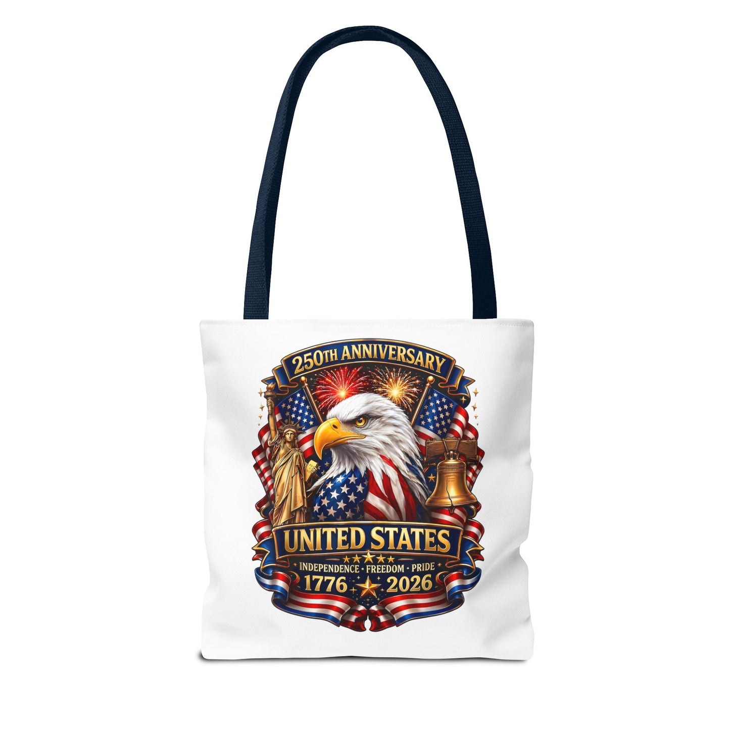 United States 250th Anniversary Tote Bag — Eagle & Flags 1776–2026