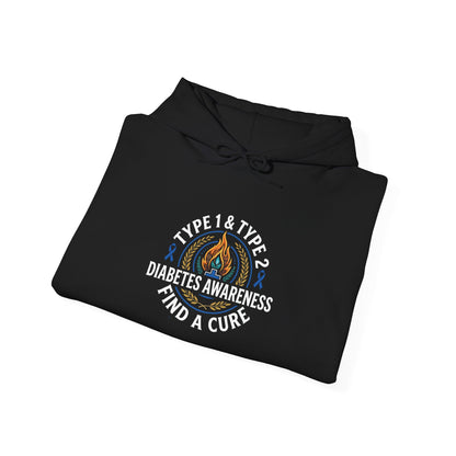 Type 1 & Type 2 Find a Cure Diabetes Awareness Hoodie