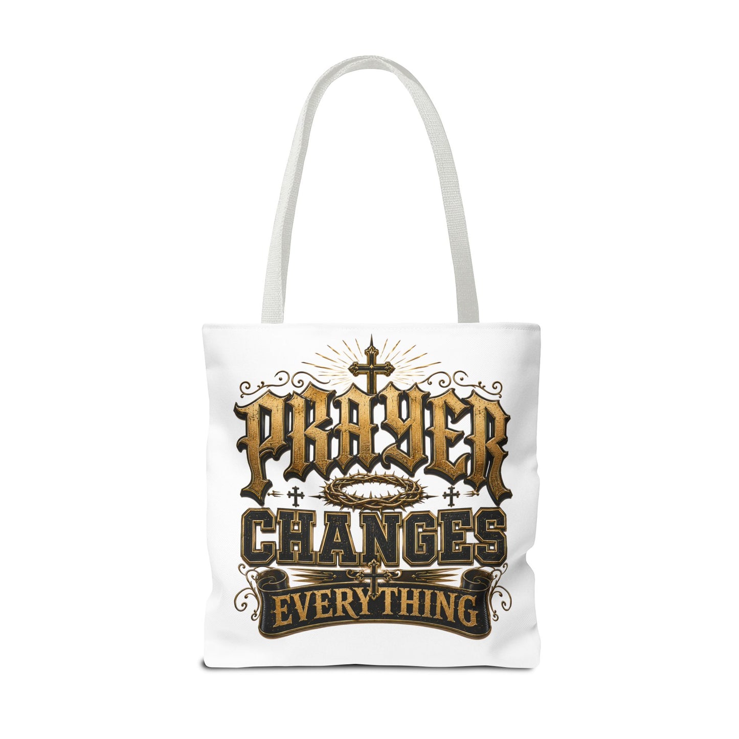 Prayer Changes Everything Tote Bag - Inspirational Christian Canvas Tote