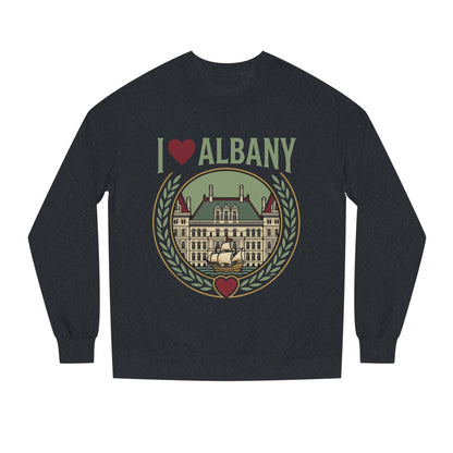 Albany Heart Crewneck Sweatshirt — I  Albany City Landmark Design