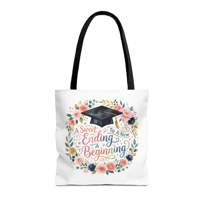 Graduation Floral Tote Bag — "A Sweet Ending To A New Beginning"