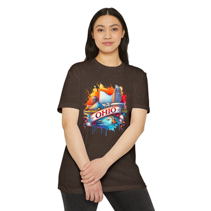 Ohio Skyline T-Shirt — Colorful Watercolor Cityscape Tee