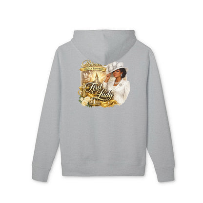 First Lady Portrait Hoodie — Elegant Gold Rose Graphic
