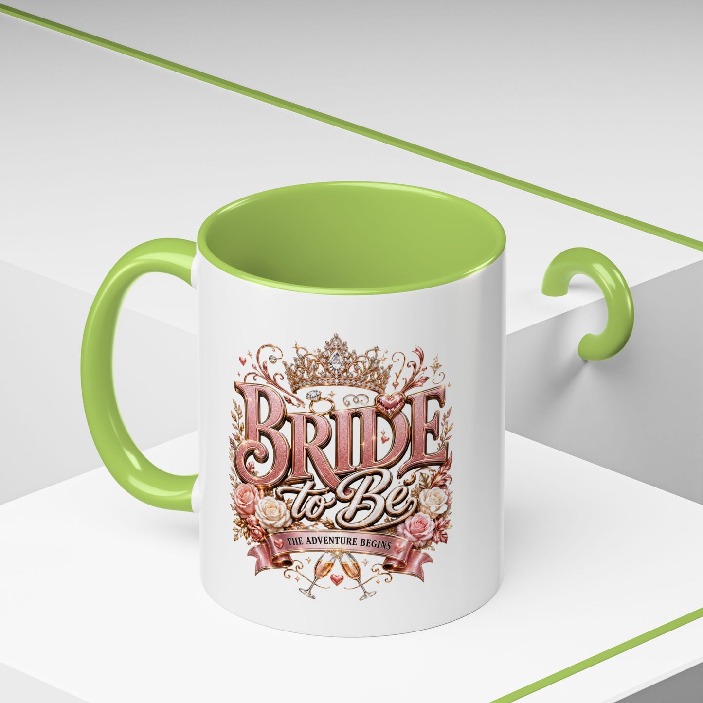 Bride to Be Coffee Mug — Floral Bridal Accent Mug (11/15oz)