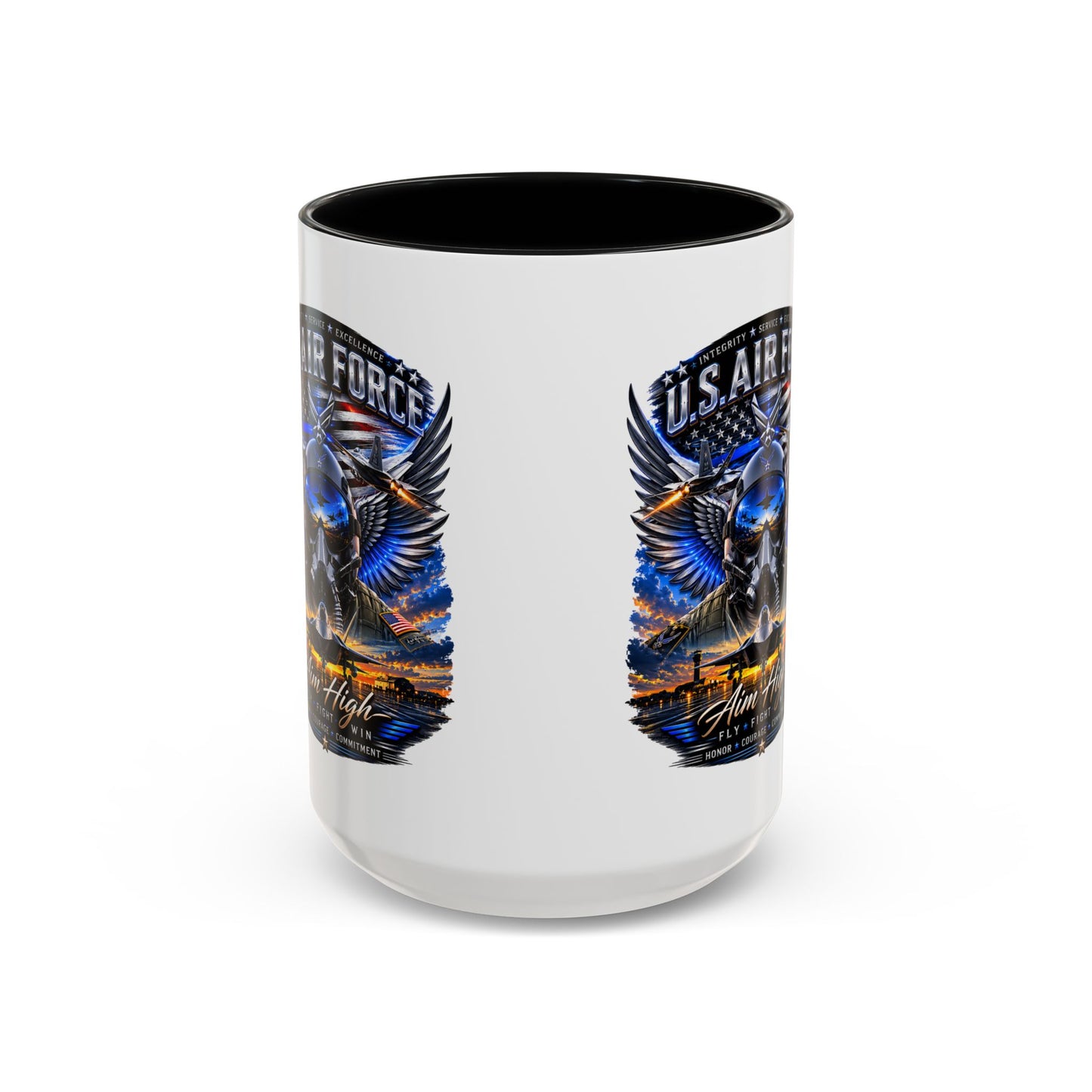 U.S. Air Force Eagle Coffee Mug — "Aim High" Accent 11/15oz