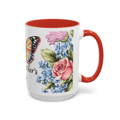 Mother's Day Butterfly Floral Accent Coffee Mug – "Happy Mother's Day"