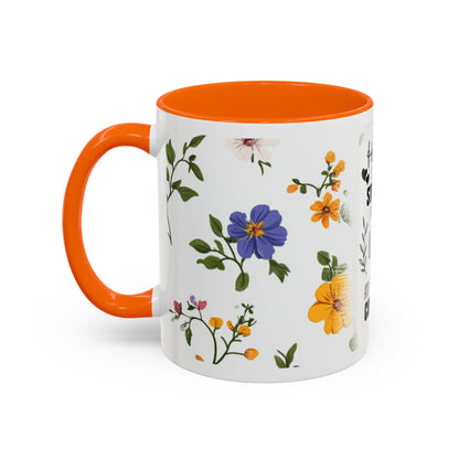 Floral "Her Love Is the Quiet Strength" Accent Coffee Mug — Inspirational Mother's Day Gift