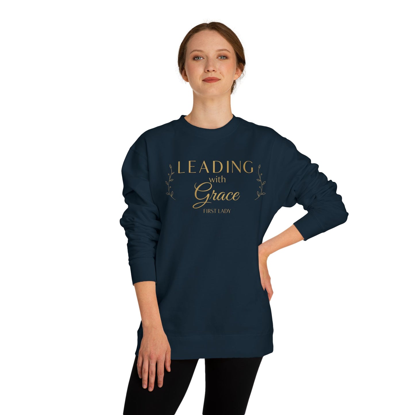 Leading with Grace Sweatshirt — Inspirational Women's Leadership Crewneck