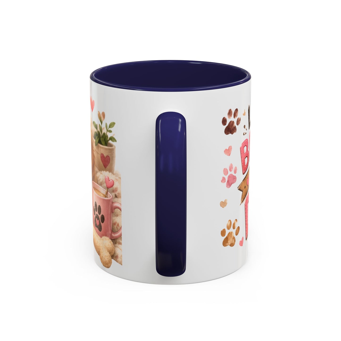 Cute Dog Lover Coffee Mug — "Life is Better With a Dog" Accent Mug (11/15oz)