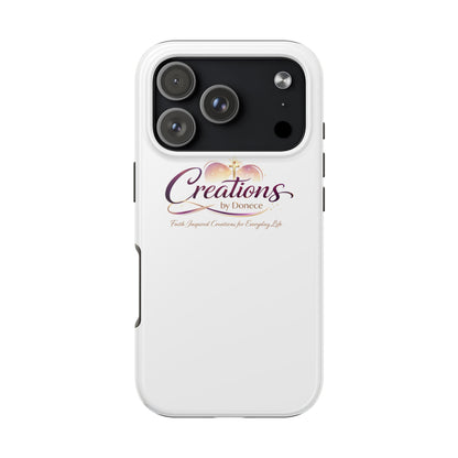 Creations by Donece Soft-Touch Tough Phone Case — Faith-Inspired Logo Protective Cover