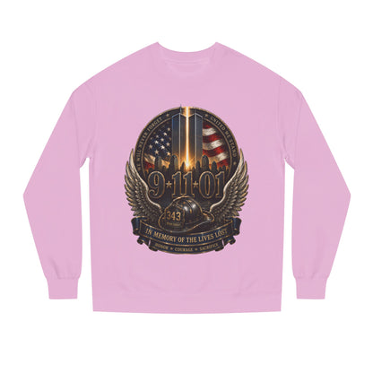 9/11 Memorial Crewneck Sweatshirt — Tribute to Fallen Heroes