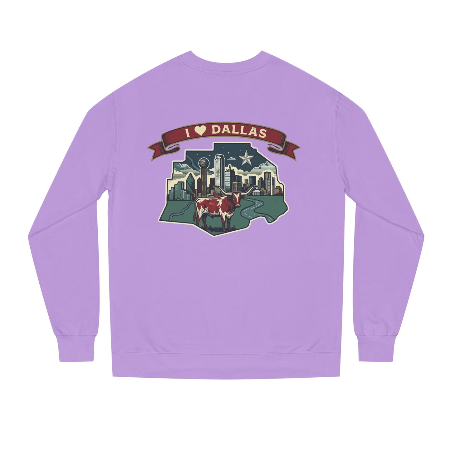 I  Dallas Skyline Sweatshirt — Vintage Texas Cityscape Crewneck