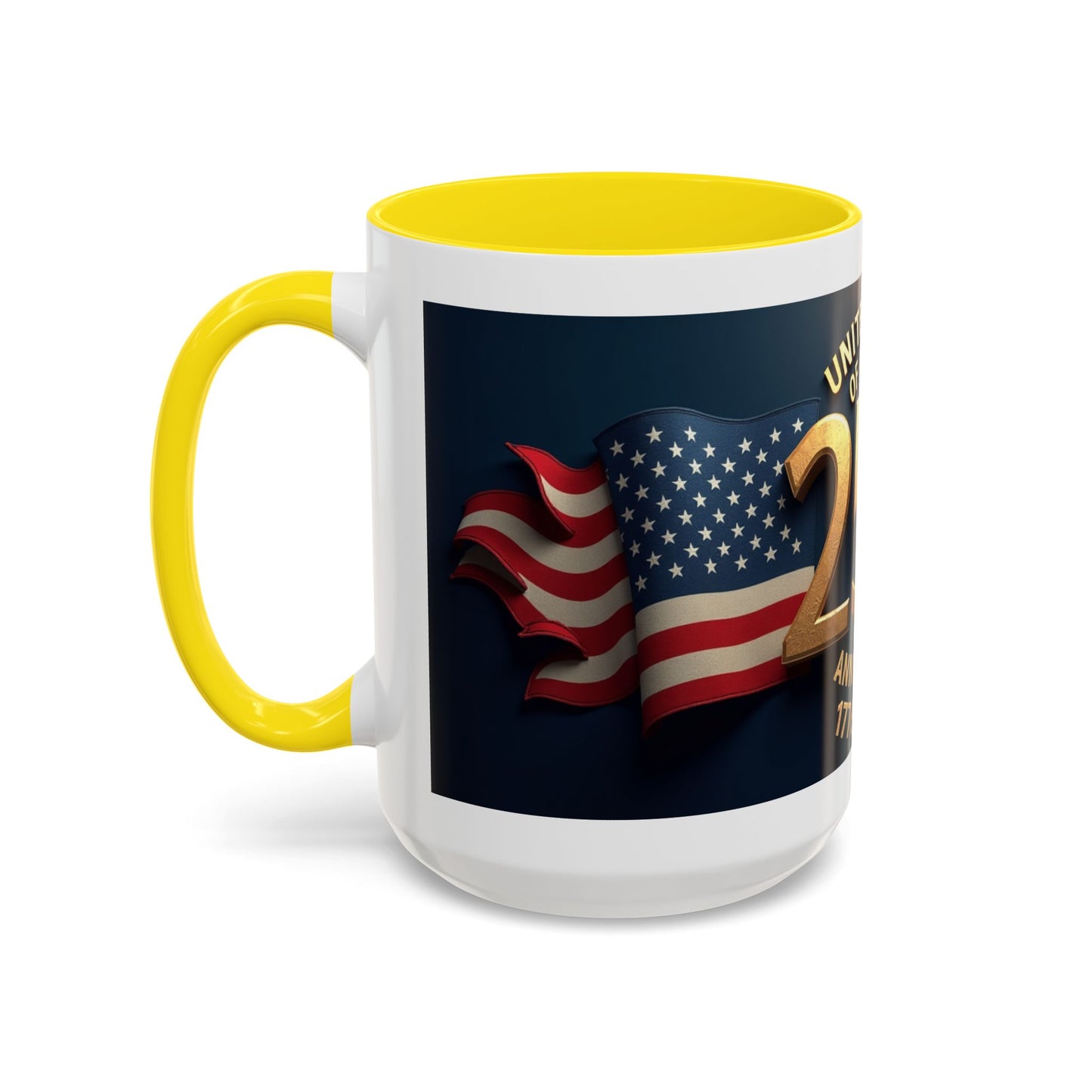 250th Anniversary Coffee Mug — United States of America 1776–2026 Patriotic Accent Mug