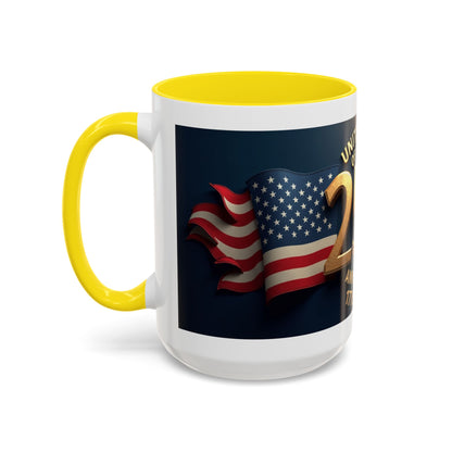 250th Anniversary Coffee Mug — United States of America 1776–2026 Patriotic Accent Mug