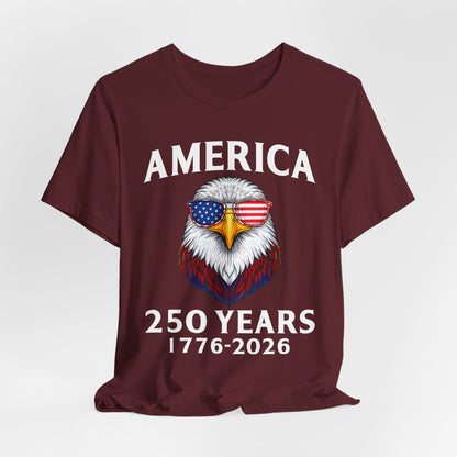 America 250 Years Tee — Patriotic Bald Eagle 1776-2026 T-Shirt