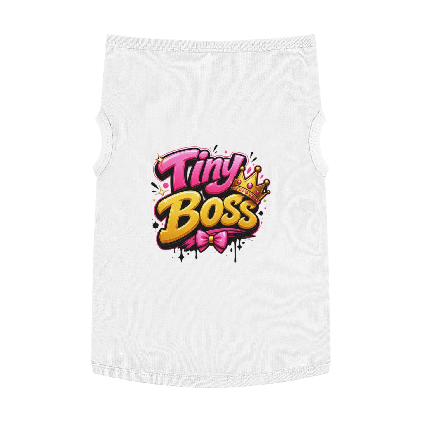 Tiny Boss Pet Tank Top — Cute Crown Dog Cat Tee