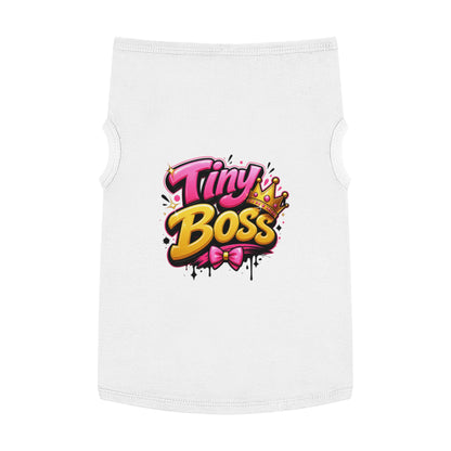 Tiny Boss Pet Tank Top — Cute Crown Dog Cat Tee