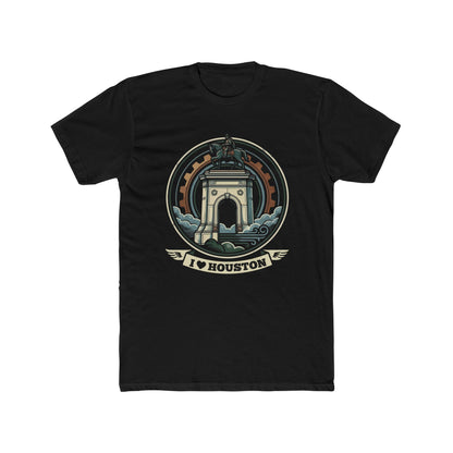 I  Houston T-Shirt — Vintage Monument Cityscape Tee for Locals & Tourists