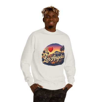 I  Los Angeles Crewneck Sweatshirt — Vintage Sunset LA Pullover