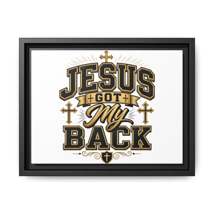 Jesus Got My Back Framed Canvas Wall Art