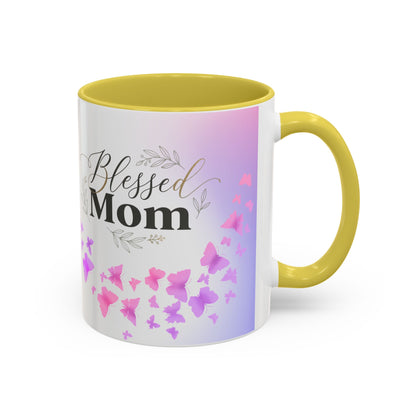 Blessed Mom Butterfly Mug — Colorful 11oz/15oz Ceramic Gift for Mother's Day