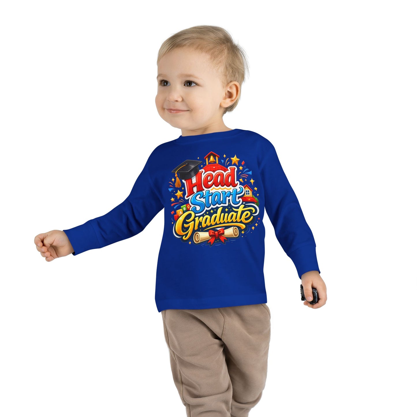 Toddler Long Sleeve Tee - "Head Start Graduate" Preschool Graduation Shirt