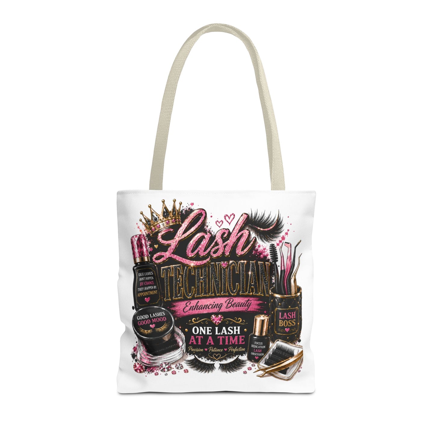 Lash Technician Tote Bag – 'One Lash at a Time' Beauty Cosmetics Canvas Tote