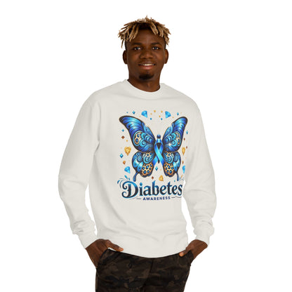 Diabetes Awareness Butterfly Sweatshirt