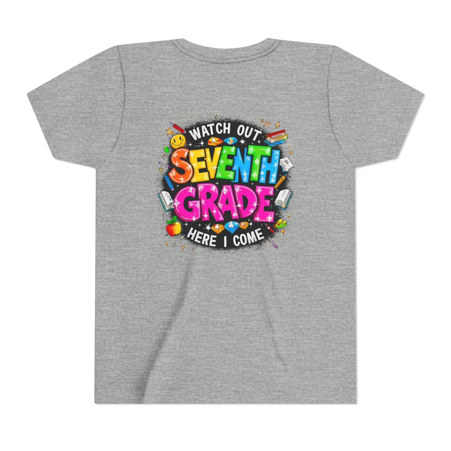 Seventh Grade Kids T‑Shirt — "Watch Out Seventh Grade Here I Come" Back‑to‑School Tee