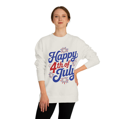 Happy 4th of July Sweatshirt — Patriotic Fireworks Crewneck