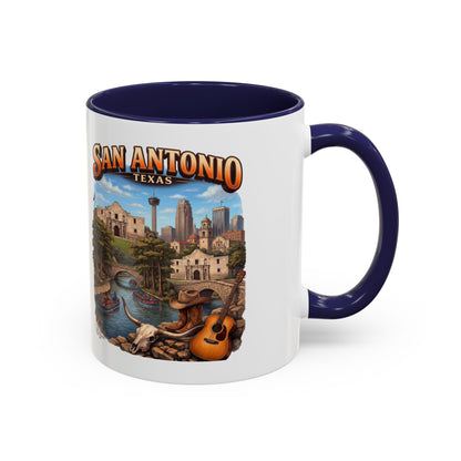 San Antonio Souvenir Coffee Mug – Texas Riverwalk Scenic Accent Mug (11/15oz)