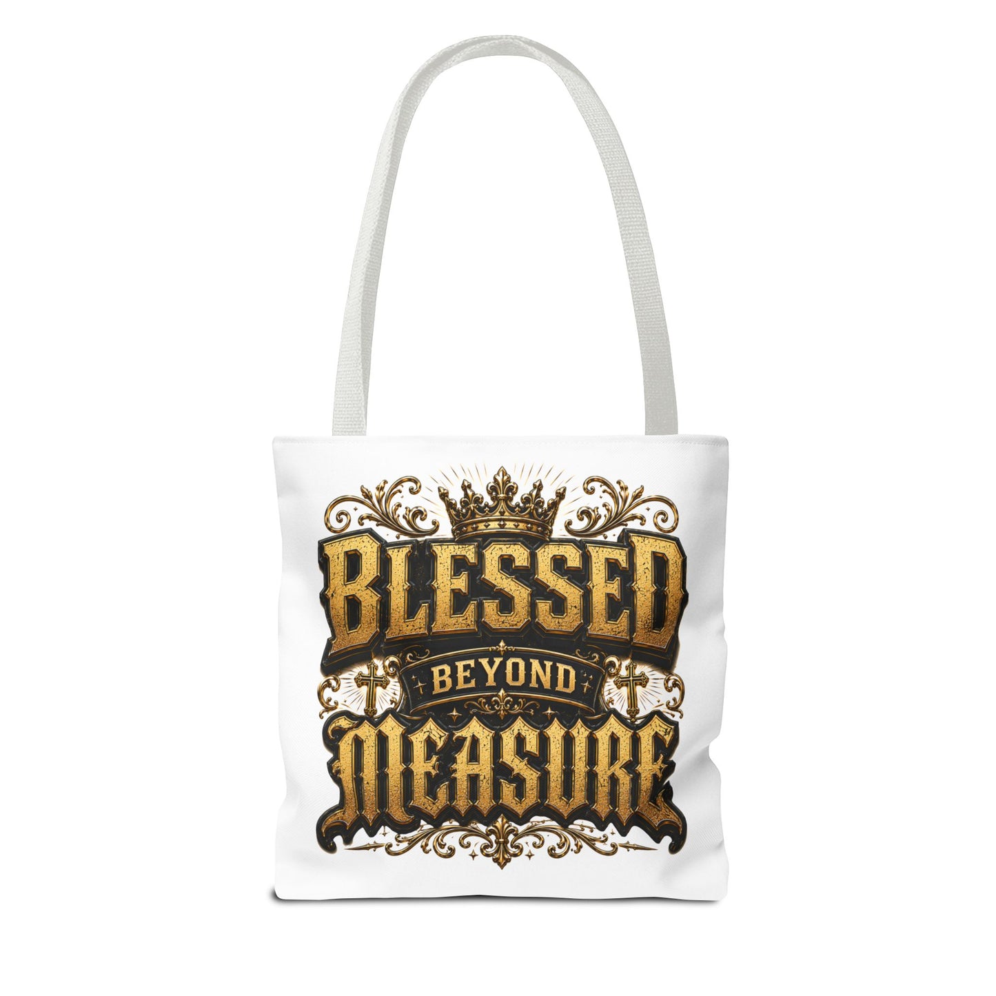 Blessed Beyond Measure Tote Bag — Inspirational Faith Canvas Tote