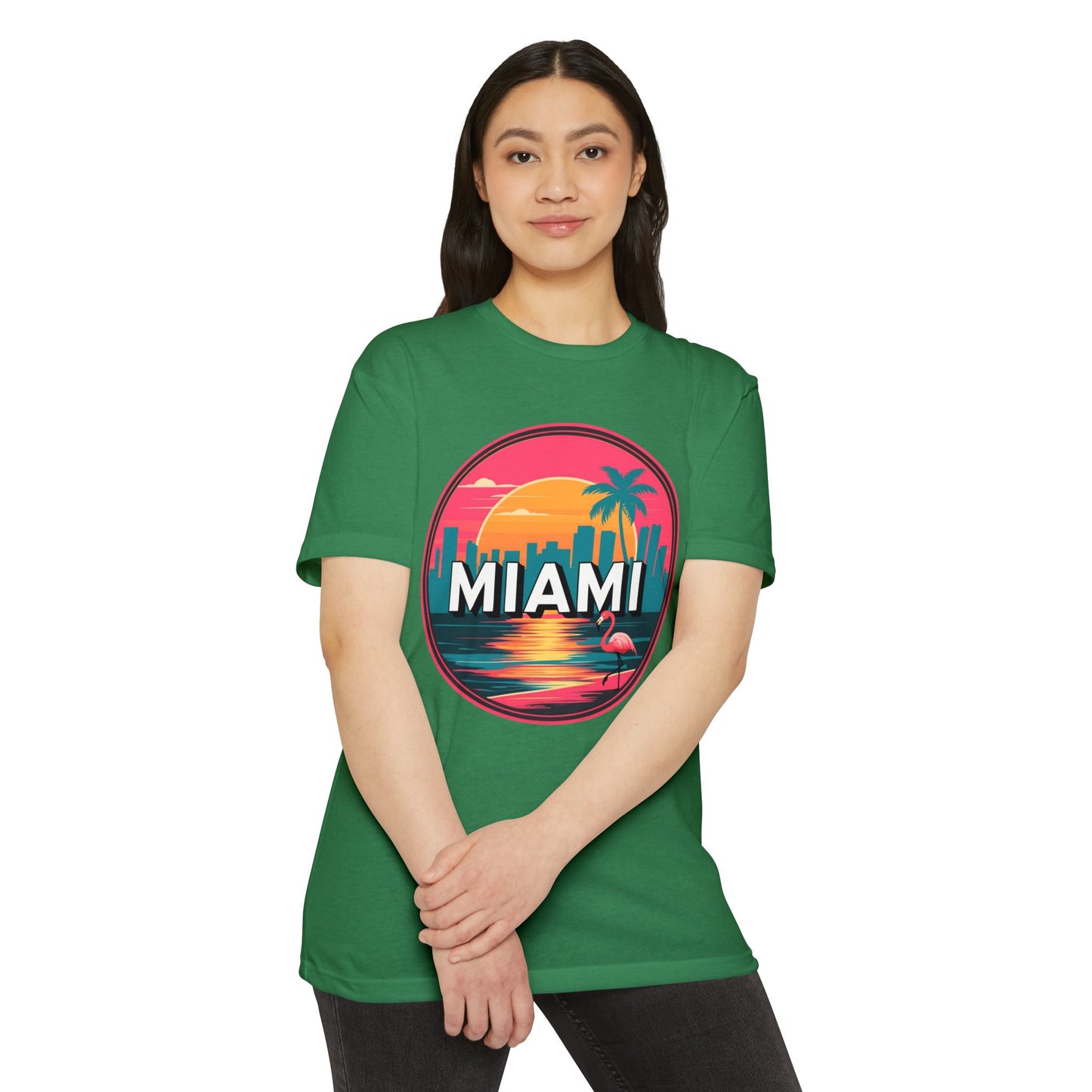 Miami Sunset T-Shirt — Retro Palm Beach Vacation Tee