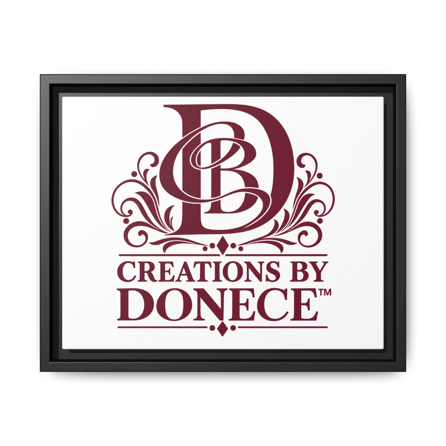 Framed Matte Canvas — Creations By Donece Logo Wall Art