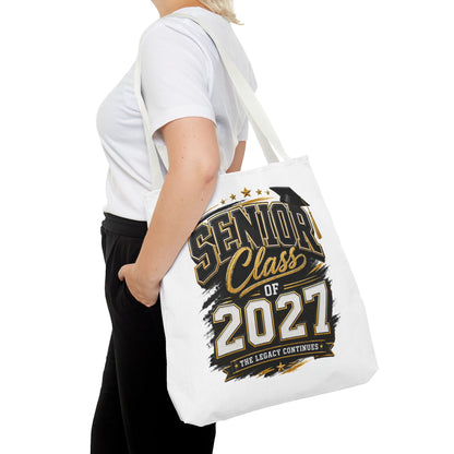 Senior Class of 2027 Tote Bag – Graduation Gift Tote with Cap Graphic