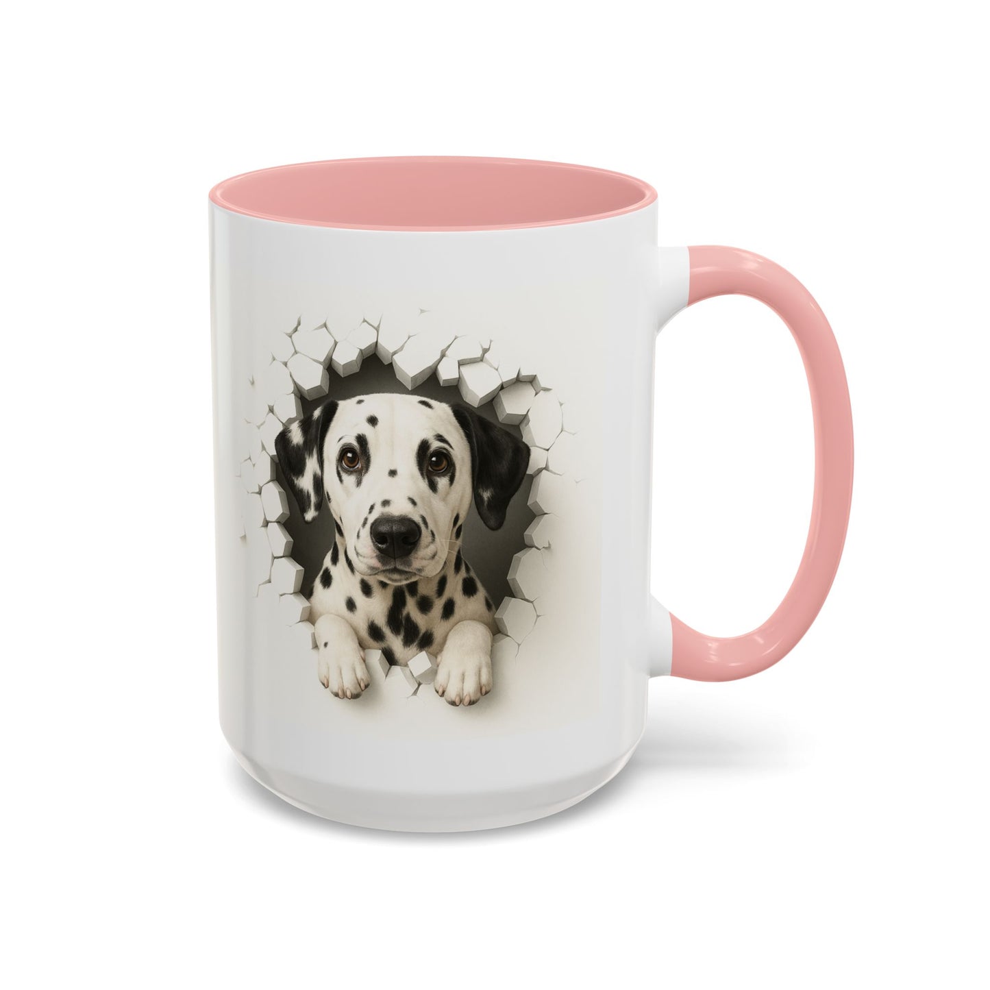 Dalmatian Peekaboo Accent Coffee Mug - Cute Dog Lover Gift (11/15oz)