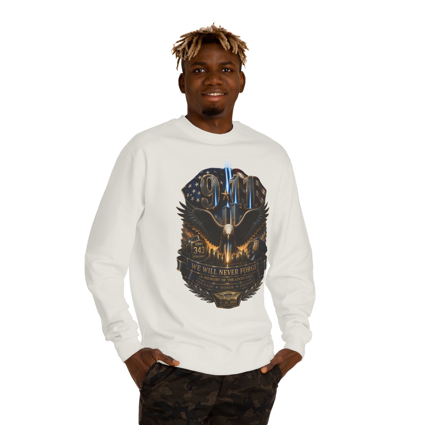 9/11 Memorial Sweatshirt — Never Forget Tribute Crewneck