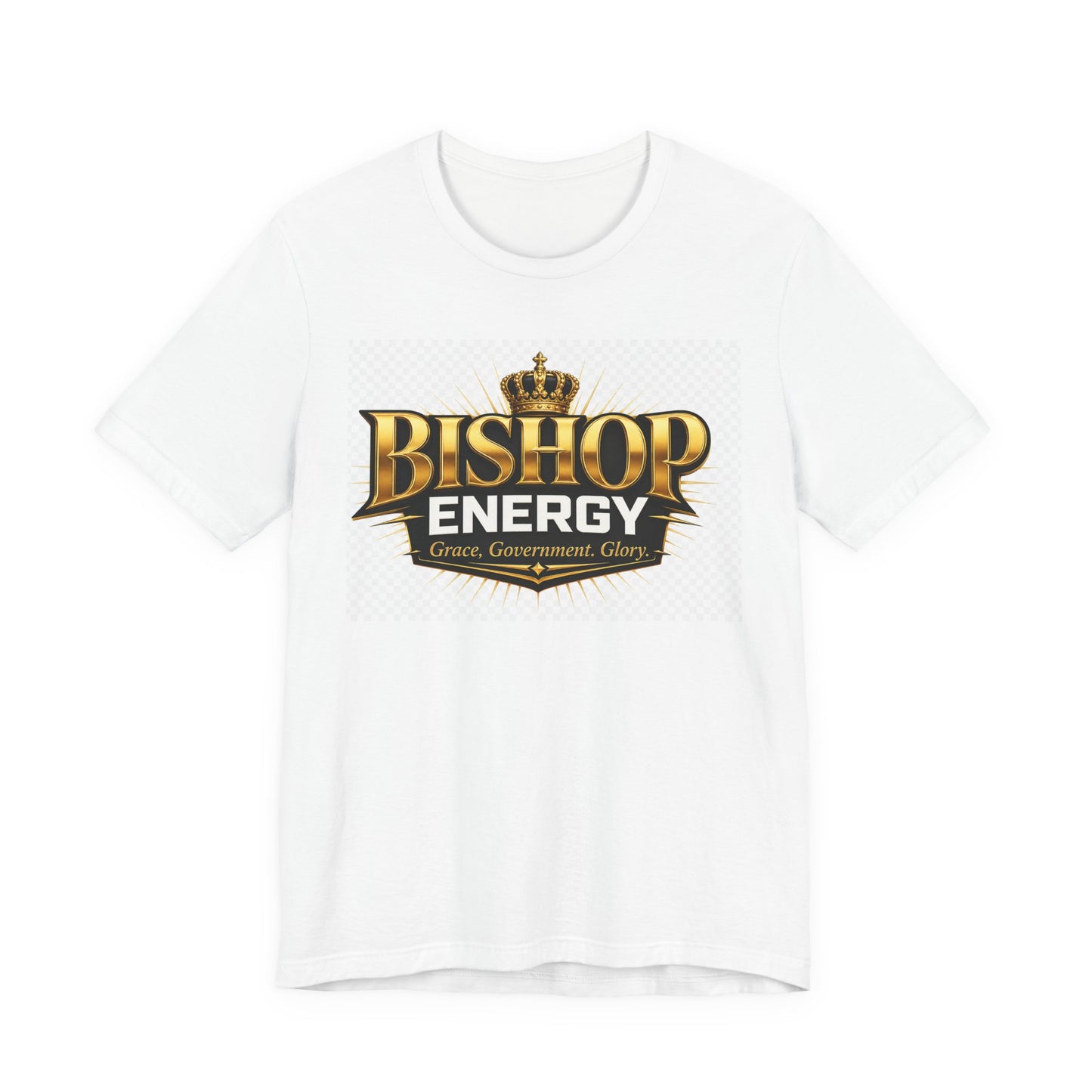 Bishop Energy Graphic Tee — 'Bishop Energy: Grace, Government, Glory' Crown Logo T-Shirt