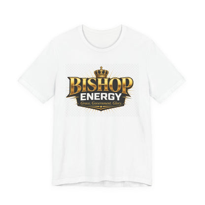 Bishop Energy Graphic Tee — 'Bishop Energy: Grace, Government, Glory' Crown Logo T-Shirt