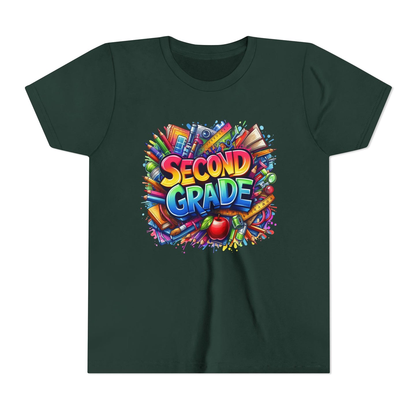 Second Grade Youth Tee — Colorful Back-to-School Kids T-Shirt