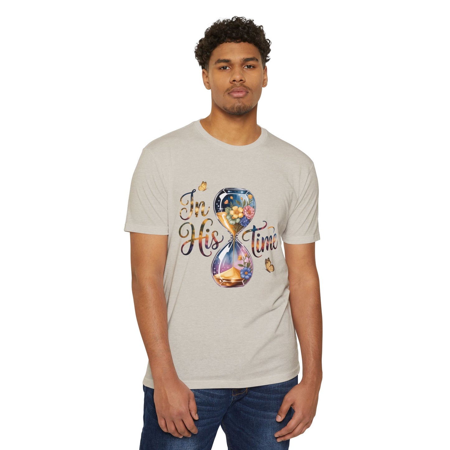 I'm His Time T-Shirt — Inspirational Christian Hourglass Design