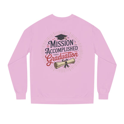 Graduation Sweatshirt "Mission Accomplished" - Grad Cap & Diploma Pullover