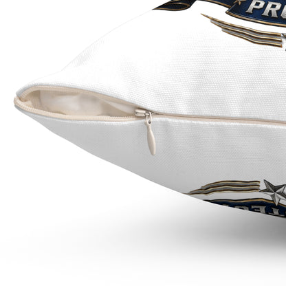 U.S. Air Force Emblem Throw Pillow — Defend Protect Dominate Military Decorative Pillow